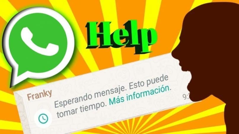 Popup-Nachricht auf WhatsApp, die auf eine Nachricht wartet, kann einige Zeit dauern